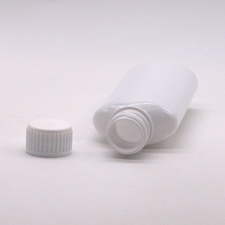 Customized Printing PET Mouthwash Bottle 200mL with White Cap and Printed Cap