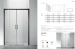 Aluminum, Matte Black Color, Screen Sliding Door,Bathroom Shower Room