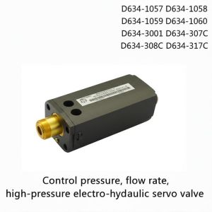 Moog Servo Valve with 10 l/min Pilot Control Flow 18 to 140 Sizes and Clockwise