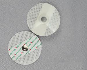 China Disposable Round Ecg Electrodes Lead Wire AgCI Sensor White Foam Nonwoven Pad factory
