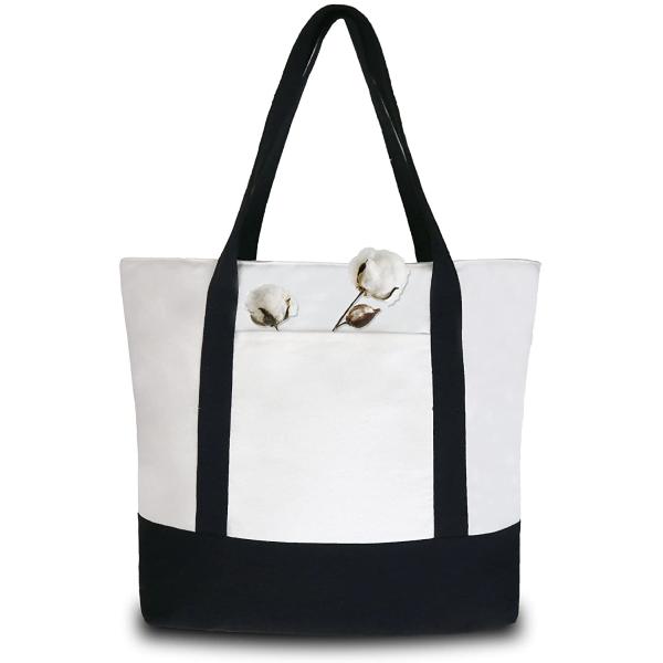 China White Eco Canvas Bags With Clear LGO Beautiful Pictures Simple Style factory
