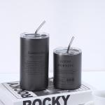 12oz Straight Mugs Ice Coffee Tumbler Stainless Steel Thermos Insulated Coffee
