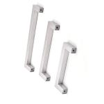 224mm Brushed Stainless Steel U Shape Silver Furniture Handle With Screws