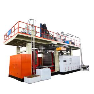 China 220L Three Layers Double L-Ring Drum Blow Molding Machine with 55/75/55kw Extruder Motor factory