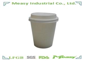 China 7oz 12oz White Printed Paper Cups with lids For Hot Water / Beverage / Milktea factory