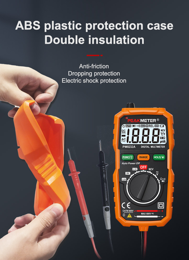 1.5V 9V 12V Battery test Portable mini Auto Range Digital Multimeter NCV detection 600V AC/DC Voltage