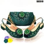 Supoo Italian ladies shoes matching bags bridal purse african low heel shoes for