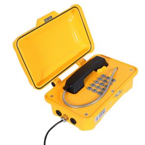 IP67 Moisture Resistant Industrial Weatherproof Telephone With Flashing Lamp And