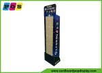 Point Of Sales Stationery Cardboard Floor Display Stand With 5mm MDF Pegs Panel