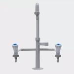 Gooseneck Lab 3 Way Water Tap PP Knob Laboratory Tap Fittings