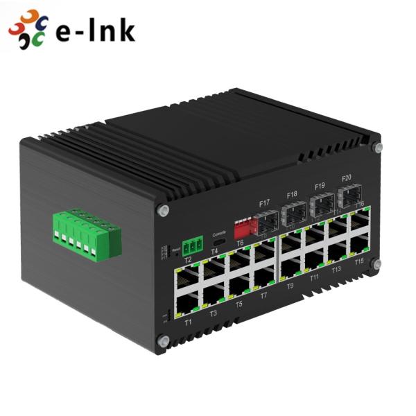16 Port 10/100/1000T Gigabit To 4-Port 1000X SFP Uplink Industrial Managed