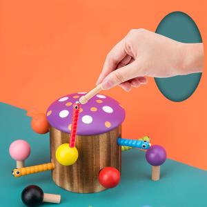 China Wooden Catch The Worm Game For Children'S Hand Eye Coordination Training factory