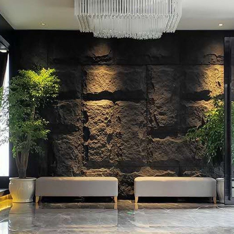 Outdoor Waterproof Pu Culture Stone 3d Decoration Pu Stone Wall Panel