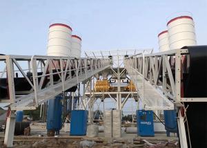 China Capacity 150m3 260KW Mobile Batching Plant Mobile With JS3000 Mixer factory