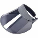 Outdoor Transparent Sun Visor Caps , UV Protection Navy Blue Plastic Sun Visor
