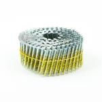 Yellow 15 Degree Coil Nails Galvanised Screw Shank 57mm For Fencing