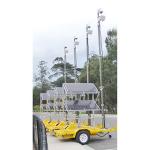 4.5m lockable CCTV pneumatic telescopic mast inside CCTV looms vehicle mounted