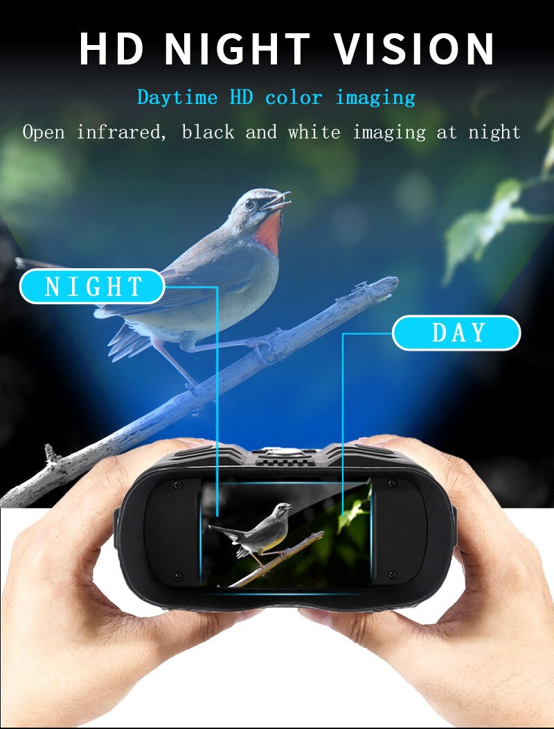 Sabpack digital night vision binoculars NV500 Infrared Hunting Binocular Scope 1300ft in Full Darkness LCD Screen wit