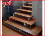Double Steel Plate Staircase VK27S ,Stainless Steel,Power Coated,Wooden ，Beech