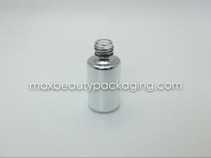 China thick strong tough powder coating gel bottle uv metallic silver coating color environment friendly nail polish packaging factory