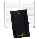 4.25" X 6.75" Mini Weekly Planner Black Hardcover Case Bound For 2023