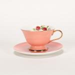 Luxury Gold Rim Printed Expresso Cappuccino Turkish Fashion Coffee Cups Set