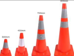 China 700mm PVC Red Road Safety High luminance Reflective Traffic Cone factory
