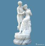 Garden Hand Carved Natural Stone Sculpture 180cm White Marble Statue