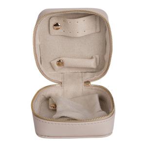China Small Size Leather Jewelry Bag Portable Velvet Interior Material Gift Packaging factory