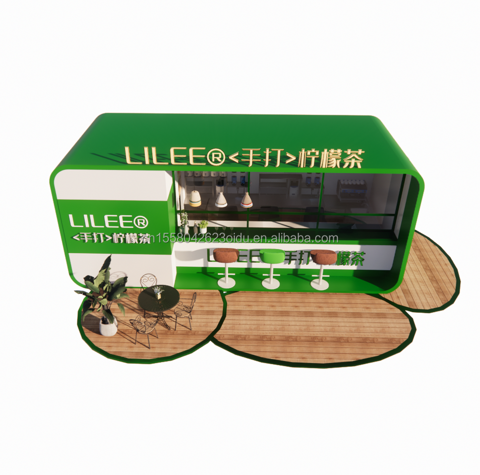 2024 Design Outdoor Expandable Modular 20ft/40ft Steel Shipping Container Kiosk Portable Cafe Bar with Equipments