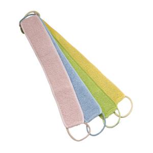 China Solid Color Shower Back Washer Terry / Dot Hemp Bath Scrubber factory