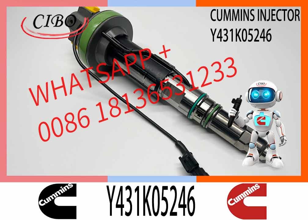Common Rail Diesel Fuel Injector Y431K05246 4089972 For Cummins QSK19 QSK38 QSK60