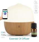 APP Wifi 12W 300ml Wooden Ultrasonic Diffuser 30ml/hr