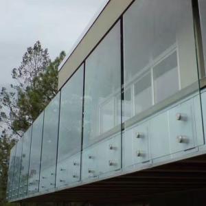 China Easy Install Frameless Deck Glass Railing / Outdoor Frameless Glass Balustrade factory