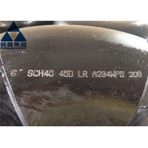 China PIPE ELBOW FITTINGS 5 SCH40 45D LR A234WP5 208 alloy steel black An elbow is a pipe fitting that changes the direction on sale