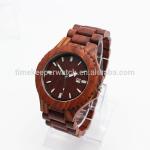 red sandalwood man watches ,wood bracelet watch , watch wood with date