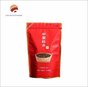 China Custom CMYK / PANTON Printed Waterproof Vacuum Sealed Tea Packaging Paper Bag factory