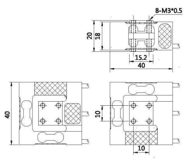SC123 Multi-axis force sensor 3 axis load cell 0-50N for robot