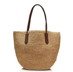 China Female star resort beach shoulder bag straw bags rattan bag high quality factory