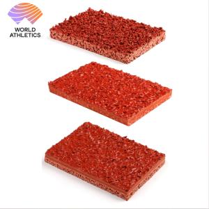 China High-Traction Rubberized Athletic Track Surface By Professional Competition Grade Material EPDM SBR Granules factory