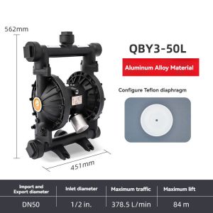 Steel Fluoroplastic Lined Pneumatic Diaphragm Pump for Chemical industry