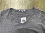 V Neck Woman's Casual Sweaters White Grey 84% Viscose 16% Polyamide