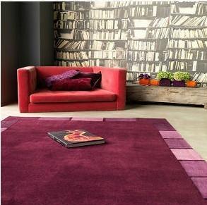 China Modern Handtufted Acrylic Carpet Floor Area Rug Cotton Backing factory