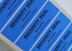 Blue Waterproof Printable Tamper Proof Labels Environmentally Friendly Material