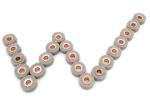 High Performance 32mm OD Aluminium Oxide Abrasive Nylon Ringlock Brush