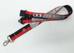 Eco - Friendly Polyester Material Dye Sublimation Lanyards With Metal Hook