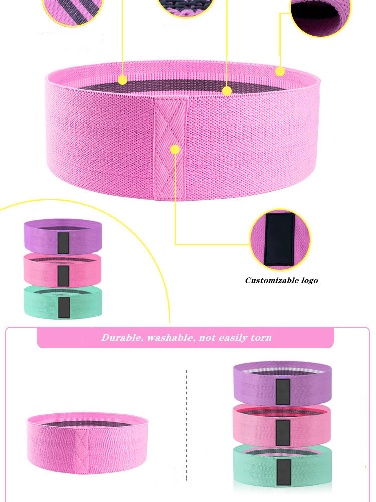 Super Elastic Yoga Resistance Loop Band Anti Slip For Hip Workout