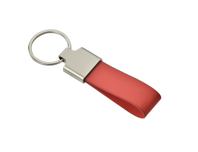 Customized Logo Leather Key Chains Zinc Alloy Laser Engraving Mini Key Holder