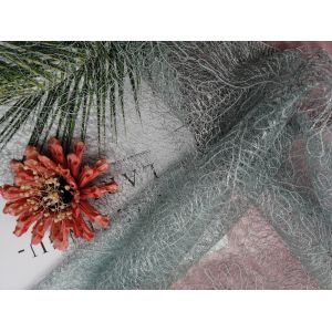 Blue Graceful Tulle Mesh Embroidered Lace Fabric