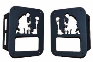 China Jeep Jk Wrangler Tail Lamp Cover Paladin pattern， Aluminum factory